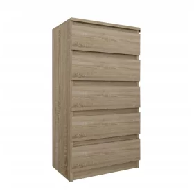    Euro-Meble komoda s ladicama 50 x 36 x 96 cm sonoma hrast mat