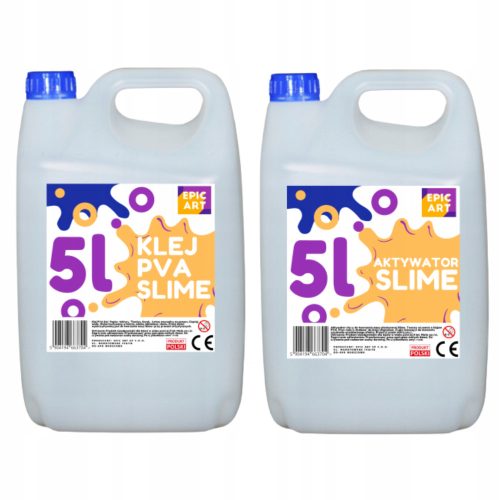 Zestaw KLEJ PVA za SLIME 5 LITARA + AKTIVATOR 5L