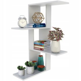 Pemo Kutna Polica za Knjige Bijela 47 x 21 cm
