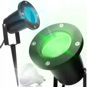    Solarna lampa Decorya crna 31 cm 1 kom + BOJA RGB ŽARULJA DINAMIČKA PROMJENJA GU10
