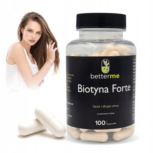 Biotyna Forte 10 mg za kosu, kožu i nokte BetterMe - 100 kapsula
