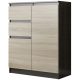  Mobene Moderna komoda 80 x 40 x 98cm mat wenge