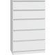  Mobene Moderna komoda 70 x 40 x 121 cm mat bijela