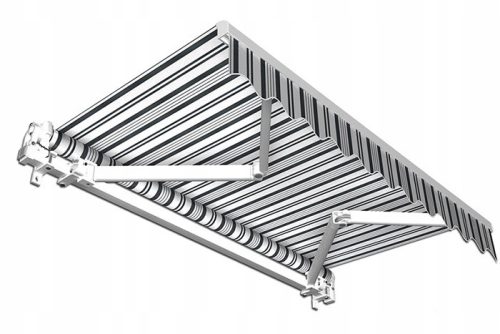  Tenda za balkon i terasu 300 x 200 cm bijela, nijanse žute, višebojna