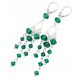 Emerald Elegance Swarovski Naušnice sa Srebrnim Filigranima
