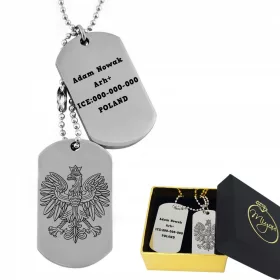   Dvostruki muški lančić s personaliziranim grawerom od nehrđajućeg čelika