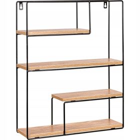   Pametna MDF polica za zid, dimenzija 40 x 13 cm, smeđe nijanse