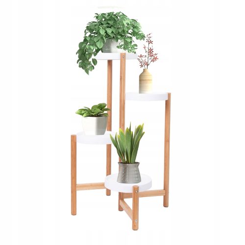 Stalak za cvijeće od bambusa 80 cm s 4 lokacije