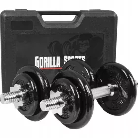    Gorilla Sports podesive bučice od lijevanog željeza 2x 10 kg