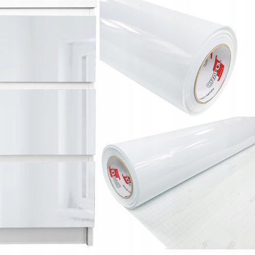 Bijela PVC Samoljepljiva Folija Furnir 10m
