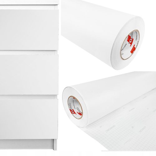 PVC folija Mat bijela boja Furnir za namještaj 1m x 9m