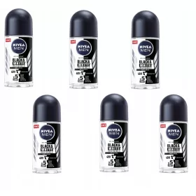  NIVEA MEN Black White muški antiperspirant 6 kom.