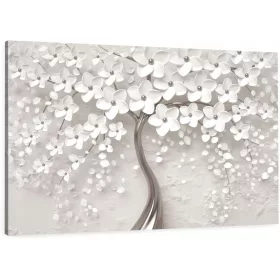  Slika na platnu za dnevni boravak SIVO DRVO 3D 120x80