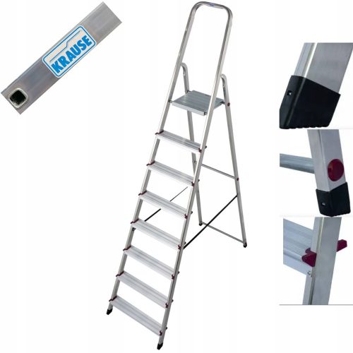 Krause ljestve 3,65 m aluminijske 1 x 8 do 150 kg
