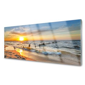 Sunset Beach Otisak na staklu 125x50