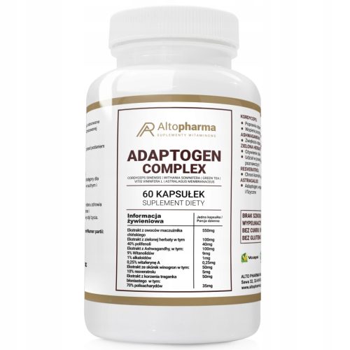 Adaptogen Complex Altopharma - Kapsule za smanjenje stresa i poboljšanje raspoloženja, 60 kapsula