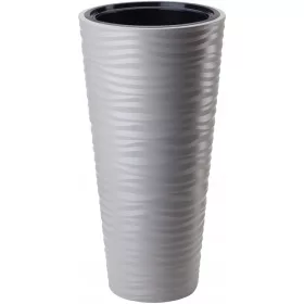    Form-Plastični lonac za cvijeće 30 cm x 30 x 56 cm promjer 30 cm plastične nijanse sive i srebrne