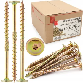 Stolarski vijak za drvo 6x140 TORX disk 50 kom.