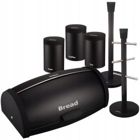   Royal Kitchen Set - Premium Bread Box, Coffee Canister, and Towel Rack