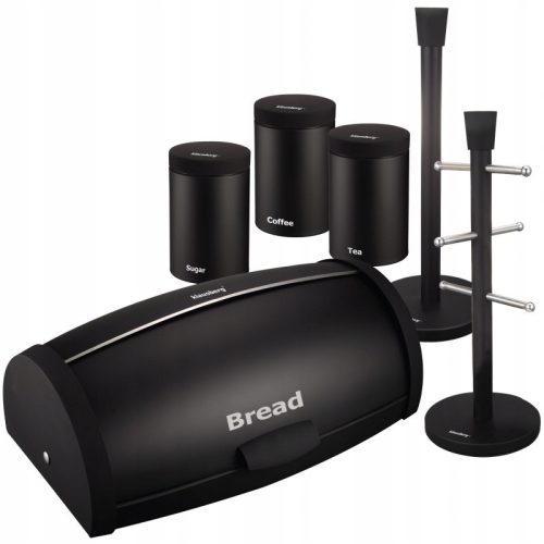 Royal Kitchen Set - Premium Bread Box, Coffee Canister, and Towel Rack