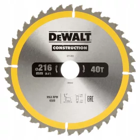 DeWalt Profesionalna Kružna Pila za Drvo 216mm x 30mm x 40Z