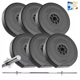 Sapfir set utega, ravna šipka, 150 cm / 25 mm, 36 kg