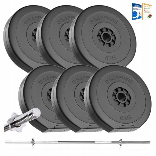Sapfir set utega, ravna šipka, 150 cm / 25 mm, 36 kg
