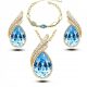 Set nakita s kristalima SWAROVSKI u zlatnoj boji