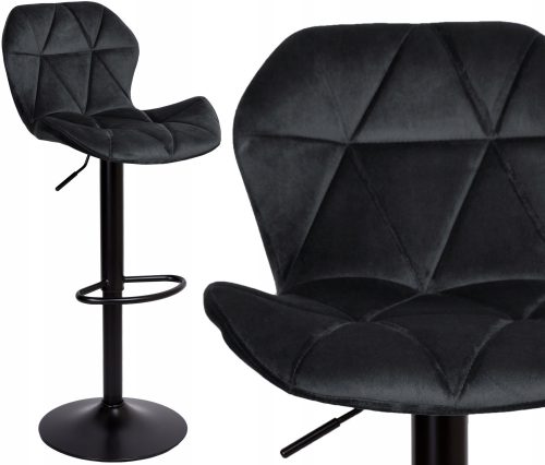 Crni tabure visine 106 cm od crnog velura
