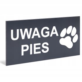   ANTRACIT OZNAKA PAŽNJE PAS NA OGRADI VRATA | ljutiti prijeteći znak šape