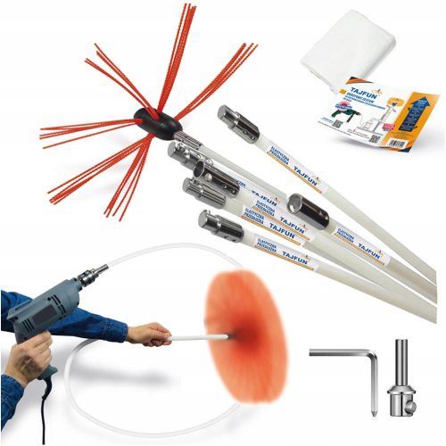 TAJFUN KIT 8mb ČIŠĆENJE DIMNJAČKOG KANALA PEĆI BUŠILOM OD DOLJE