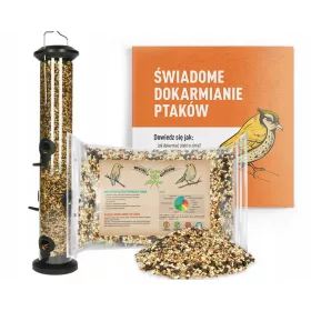   Trixie Kvalitetni Plastični Karmnik za Ptice 1L + Gratis Zimski Mix Ziaren