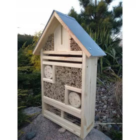   Domaća začišćena kućica za insekte za pčele mason V=60cm