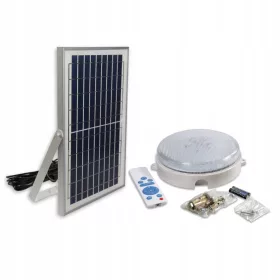   Stubna solarna svjetiljka 20W PREMIUM SENZOR ZA UMRAK + DALJINSKI