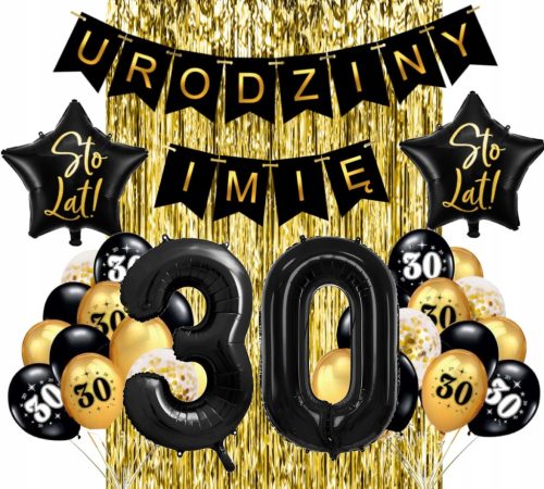  Set dekoracija Baloni Dekoracije za 30. ROĐENDAN