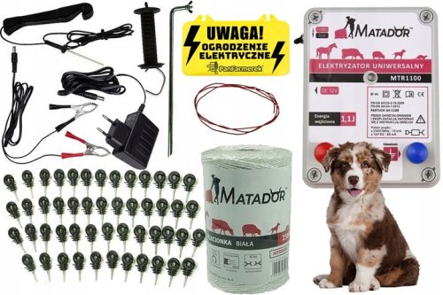 Električni pastir za pse Matador MTR1100 1,1J + kompletan set