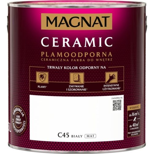 Magnat keramička boja za zidove 2,5 l Bijela C45 mat