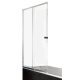 Besco dvodijelni paravan za kadu 100 x 150 cm proziran