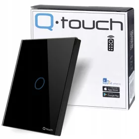   Bežični włącznik za pokretne stepenice na dodir, ugradbeni, Q-Touch na daljinsko upravljanje crni QB.W1-TOUCH