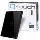 Bežični włącznik za pokretne stepenice na dodir, ugradbeni, Q-Touch na daljinsko upravljanje crni QB.W1-TOUCH