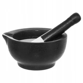 Porculanski možnar za začine crni 12 cm ORION