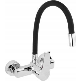 Zidna kuhinjska slavina Fala Flexible crna