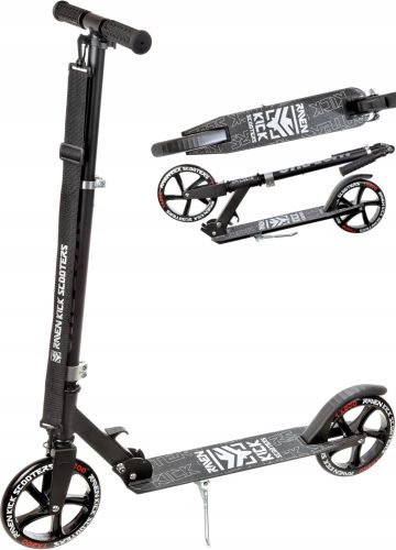 Raven Straight Crni Sklopivi Romobil 200 mm