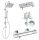 Grohe Grohtherm 800 kromirana slavina za tuš + Invena Nyks nadgradni tuš set