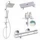 Grohe Grohtherm 800 kromirana slavina za tuš + Invena Nyks nadgradni tuš set