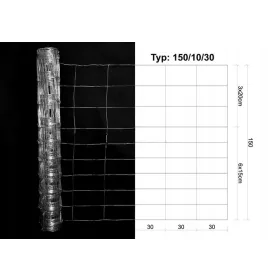 MREŽA ZA ŠUMSKU OGRADU 150/10/30 50m.