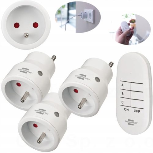 Set 3 bežičnih radijskih prekidača Comfort-Line Brennenstuhl bijela 1507071