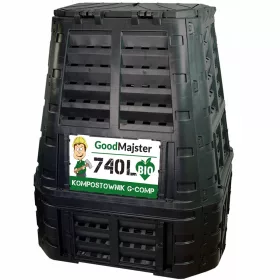   Komposter za vrt - Komposter GoodMajster 1-komorni, 740 l, crni