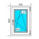 Prozori od PVC-a dimenzija 550x800 mm s desnim otvaranjem - Bijeli