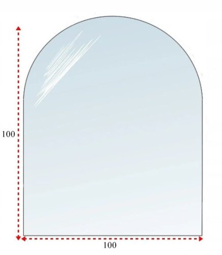 Kaljeno staklo za kaminsku peć 100x100 cm